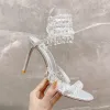 Rene Caovilla Sandalen Designer schoenen Stiletto hakken Luxe Kristallen lamp hanger Strass kronkelende voetring damesschoen 10CM hoge hakken Designers Sandaal 34-43 HH