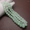 Kedjor 8-10mm grönt A Emerald Pärlor Halsband Jade Jewelry Jadeite Amulet Fashion Natural Charm Gifts for Women Men