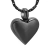 Chaînes Mini petit coeur urne de crémation pendentif pour cendres en acier inoxydable souvenir bijoux commémoratifs bricolage collier/bracelet