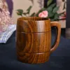 Classical Wooden Beer Cup Tea Coffee Water Mugs Heatproof Home Office Bar Party Drinkware Cups 8*10.5CM