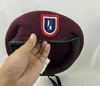Berets US Army 82nd Airborne Division Wool Red Beret First Lieutenant Officer Rank Hat Military Reenactment