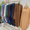 Abbigliamento etnico Hijab per donna Abaya Dubai Turco Solido Khimar Foulard Musulmano Turbante Avvolgere Scialli Malesia Sciarpe 15 colori Ramadan