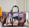 Borsoni firmati di lusso Fashion Dazzle Printing 45 CM Borsa da viaggio da donna Uomo Borsa da viaggio sportiva in pelle classica Borse da viaggio con lato morbido