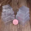 Geschenkpapier 50 Stück quadratische transparente PVC-Boxen Mini handgemachte Seife Geschenkbox Keks Snack Verpackung Party Verpackungszubehör 231025