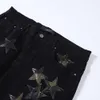 Piccolo jeans viola amiiris designer piedi jeans maschile alto abbigliamento di strada nuova star star logo