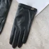 new Winter Leather Sheepskin Gloves Designer Cashmere Lining Mittens Fashion Outdoor Men Warm Glove With Box G2310255Z