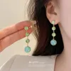 Dangle Earrings Vintage Elegant Blue Resin Earring Trendy Long Tassels Classic Charm Jewellery For Women Korean Fashion Accessories