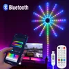 Noel dekorasyonları tam renkli havai fişek lambası rgb neon telli ışık festoon led çelenk açık bahçe yatak odası düğün dekoru peri ışıkları 231025