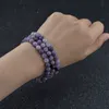 8 mm natuursteen lepidoliet armband edelsteen helende kracht energie kralen elastische stretch steen ronde kralen armband