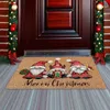 Mattan god jul gnome dörrmatta jul semester välkomna golvmatta mattor för ytterdörren rolig non glid gummi bakåt vinter hem kök 231025