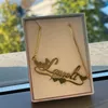 Hanger kettingen DOREMI roestvrij staal handgemaakte aangepaste naam gepersonaliseerde naam kettingen voor vrouwen sieraden goud gevuld hart verklaring choker 231024