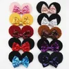 Accessori per capelli Prowow Lovely Sequin Mouse-orecchio da 6 pollici Clip Flash Bow Bambini Headwea RHair