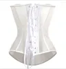 Bustini Corsetti Burlesque sexy Costume da donna Corsetto con stampa a rete Bustier Cincher Top Bones Overbust