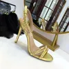 High quality Women's high Heel sandals Summer Luxury designer leather studded heels Sexy stiletto Party Shoes Designer Fashion Wedding LACES Box 10 cm heel