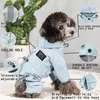 Vêtements pour chiens Chiot imperméable à capuche Slicker Poncho à quatre pattes Veste de pluie imperméable manteau coupe-vent pour petits chiens moyens