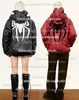 2023 Autumn/Winter Design American Street Spider Embroidery Versatile Small and Popular Hooded Thickened Coat Cotton Coat for Men and Women