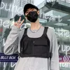 Midjesäckar unisex bröstpaket funktionell taktisk väska mode hip hop vest streetwear kvinnor svart rigg