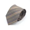 Pajaritas LYL 8 cm Gris Jacquard Plaid Tie para hombres Cuello a rayas Boda Negocios Trajes para adultos Flaco Corbata delgada