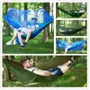 Camp Furniture Outdoor Quick -Up Portable Camping Hammock med Mosquito Double Parachute Swing Sleeping Bed Net Tent