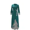 Etnische kleding Maleis-Indonesië Midden-Oosters Turkije Moslim Gewaad Jilbab Abaya Vintage Print Lange mouw Jurk Mode Dames Abaya's