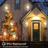 Decorações de Natal Luzes de Fogo de Artifício 4Pack Outdoor Pendurado Bateria Operado 180 LED Explosão Estrela Fio de Cobre Luz de Fada Decorações de Natal 2024 231025