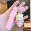 Bulle soufflant petite fille dessin animé mignon poupée porte-clés mignon poupée voiture sac pendentif poupée machine cadeau