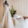 2023 out árabe aso ebi plus size vestido de baile luxuoso vestido de casamento renda frisada tule vestidos de noiva zj266