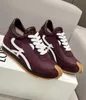 Berömda design män kvinnor flödes löpare tränare skor nylon mocka snörning sneaker mocka kalvskinn läder elegant rabatt komfort sport