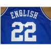 Vintage #22 Alex English Dreher okrągła szyja haft materiałowy wysokiej jakości rozmiar koszulki s-4xl lub niestandardowe dowolne nazwisko lub numer koszulki college'u