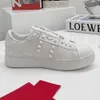 VT schoen voor klinknagels schoenen Designer valentijn Sneakers Casual schoenen met studs Trendy skateboarden Punk klinknagels laag Heren Dames Echte sneakers Leer Skateboa