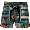 Shorts masculinos 3d impresso respirável nadar homem padrão de metal praia animal leopardo harajuku curto homens surf board maiô