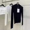 Designer femmes pulls col rond t-shirt décontracté mode pur coton lettre tricots TOP vêtements