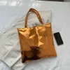 Omuz çantaları kova moda büyük el çantası kadın omuz çantası basit pu deri el çantası parlak sıradan kadın cüzdan parti bagstylishhandbagsstore
