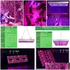 Led Grow Light 25W 45W Fl Spectrum Panel Ac85-265V Greenhouse Horticture Growth Lamp For Indoor Plant Flowering Grown Drop Delivery