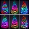 5m/10 LED Christmas Light Fairy String Intelligent Bluetooth Adresserbar Curtain Garden Feston Family 231025