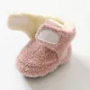 First Walkers Born Peluche Scarpe per bambini Stivali caldi invernali con suola morbida per neonati Stivaletti ispessiti antiscivolo 0-24M