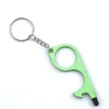 Metal Safety Touchless Door Opener Press Elevator Tool Stylus Key Hook Portable Bottle Openers Hands Tools Keychain