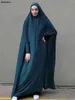Ethnische Kleidung Siskakia Türkische Frauen Abaya Marokkanisches Bindalli Traditionelles Hijabs-Kleid Fledermausärmel Übergroße muslimische Ramadan-Robe