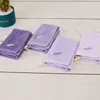Towel 4pcsSet Handkerchief Square Cotton Soft Purple Absorbent Korean Style Simple 34x34cm Home Textile Washable Design Ladies 231025