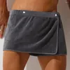 Sous-vêtements pantalons en éponge confortables pour hommes, shorts taille élastique, bas de couchage en molleton de corail, vêtements de maison