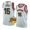 Finały Nuggetss Denvers Jersey 15 Jokic 27 Murray 1 Porter Jr 50 Gordon 5 Caldwell-Pope 11 Brown S-XXL 2023 Finały Białe Blue Men Women Kids City Basketball Jerseys