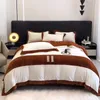 Bedding Sets Designer Bedding Decor Light Luxury Winter espessado a veludo de veludo coral de coral