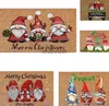 Dekoracje świąteczne Wesołych ozdobnych drzwi dywan Święty Mikołaj dywan zewnętrzny do dekoracji domowej świąteczny Nowy rok navidad prezenty