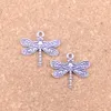 75PCS Antique Srebrny Brązowy Dragonfly Charms Wiselant DIY Naszyjnik Bransoletka Bransoletka Bransoletka 21 19 mm3342