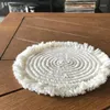 Bord mattor macrame placemats cup mat boheme bordduk pad norra norra icke-halk ren handgjorda bomullsspärr isolering