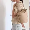 Umhängetaschen, Hüte, Eimerhüte, neue Damen-Eimer-Handtasche, modische Zugstange, große Kapazität, Umhängetasche, luxuriöse strukturierte Leder-Umhängetaschen, stylisheendibags