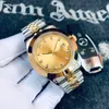 Relógio de pulso masculino de luxo automático relógios mecânicos de ouro relógios de pulso homem completo aço inoxidável safira à prova d'água casais luminosos fivela dobrável l5