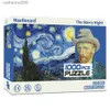 パズルMaxrenard 68*49cmジグソーパズル1000ピースvan gogh The Starry Sky Oil Painting Art Puzzles Toys Toys for Adult