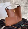 Bolsos de hombro bolso de diseñador para mujer bolso de mujer bolso de cuero marrón moda