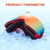 Kayak Goggles Profesyonel Kayak Gogles Çift Katmanlar Lens Anti-Fog UV400 Büyük Görüş Kayak Gözlükleri Erkekler İçin Snowboard Snowboard Snowboard Snow Gözlük 231024